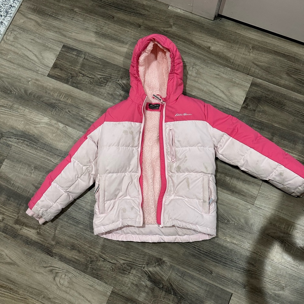 Eddie Bauer Pink and Light Pink Puffer Jacket